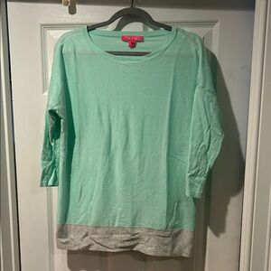 Lilly Pulitzer Mint and Gray Women's Sweatshirt
